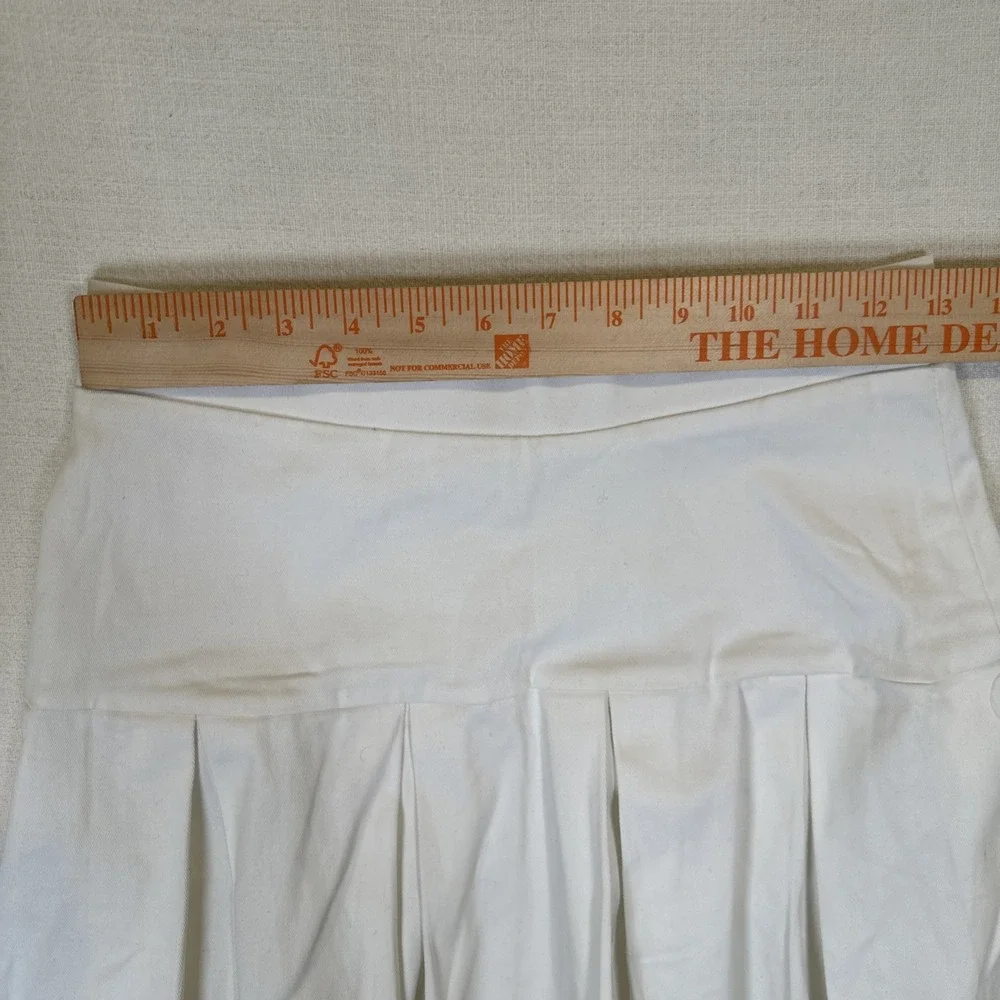 Full Tilt White Mini Skirt Flare Pleated Preppy Stretch Size Small - Picture 5 of 9